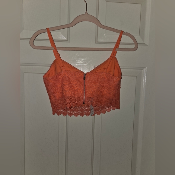 Bebe Vibrant Orange Lace Camisole - Picture 2 of 6